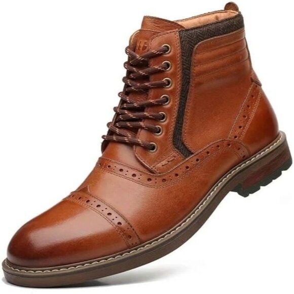Arkbird Men's Chelsea Brown Boots Leather Chukka Ankle Size 9.5 Classy Comfort - Picture 1 of 9